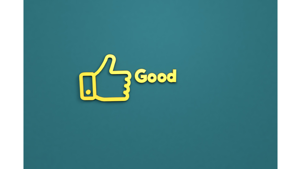 Goodの文字と親指を立てたアイコン