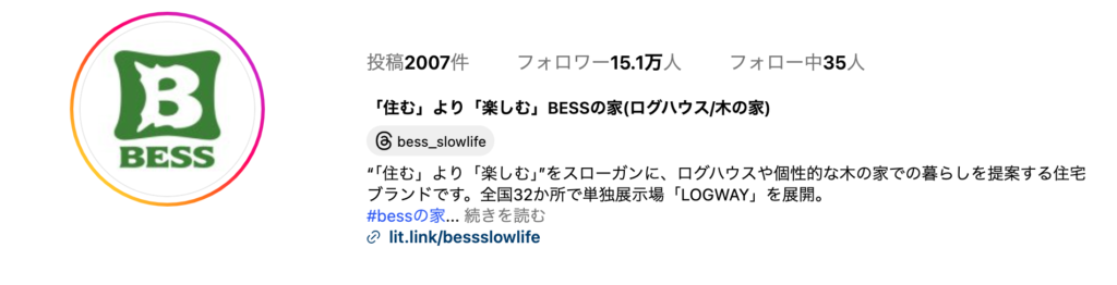 BESSの家のプロフィール。フォロワー15.1万人